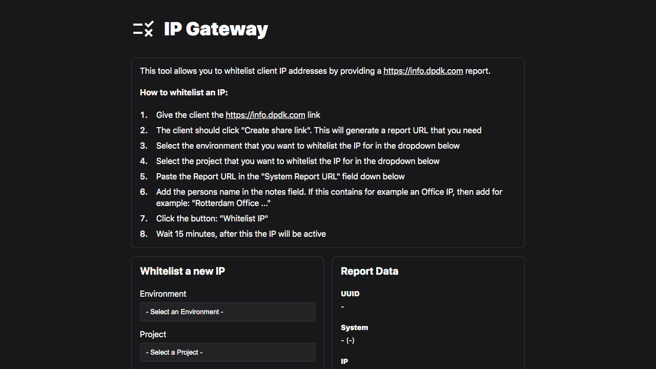 IP Gateway UI